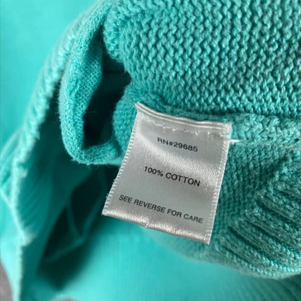 Pendleton Cardigan Women's Small Petite Blue Knit 100%‎ Cotton PS - Picture 10 of 11
